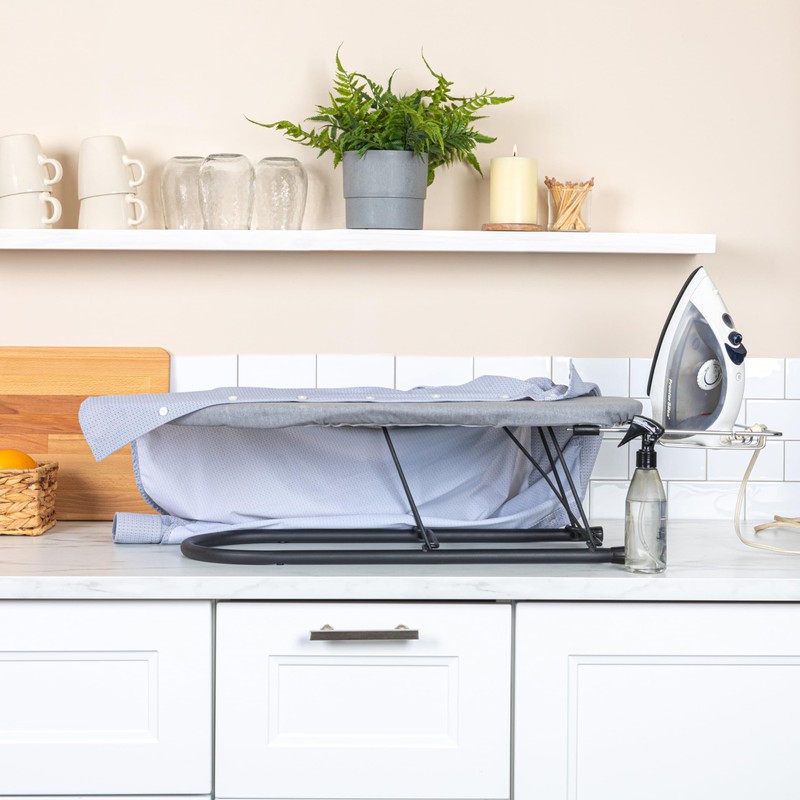 Household Essentials Tabletop Ironing Board with Iron Rest and Door