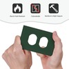 LOLREAI Outlet Covers Dark Green 1 Gang Duplex Light Switch