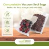 trustedplcsupplier 50 Pack Biodegradable Compostable Vacuum Seal Bags 8”x12” for