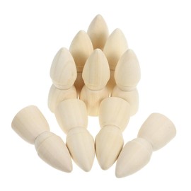 WOONEKY 20PCS Unfinished Wooden Peg Dolls DIY Crafting Supplies for Art Projects Safe and Smooth Wooden Figures for Creative Fun for Family Activities and Home Decor