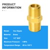ERGAOBOY 2pcs 1/2" x 1/2" Brass BSP Male Hex Nipple