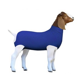 FUZIDDN Spandex Goat Tube for Show Goats - Show Livestock Supplies: Goat Covers & Blankets Rich in Color (Medium, Large) (Blue, Medium)