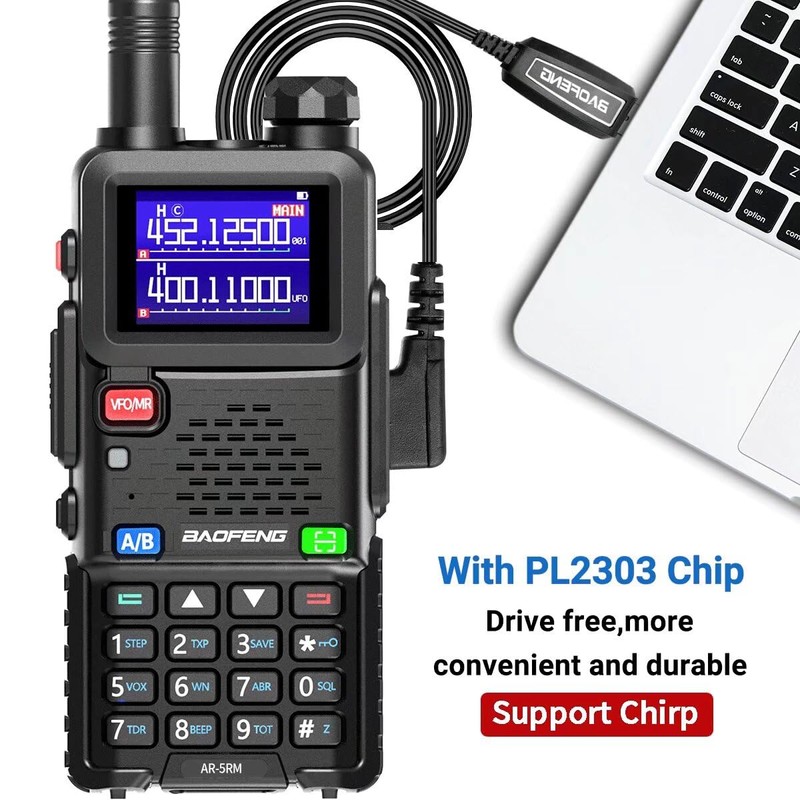 Baofeng Radio Ham Radio Handheld AR-5RM 10W Long Range Rechargeable