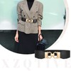 XZQTIVE Women's Wide Elastic Belt for Dresses Retro Stretch Waist