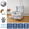 Wing Chair Slipcovers 2 Pieces Stretch Spandex Wingback Chair Covers