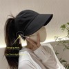 BUDUBIBI Summer Sun Hat, Women's Ponytail Baseball Cap, Outdoor Hollow