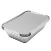 24x Small Foil Food Container Tray and Lid Roasting BBQ