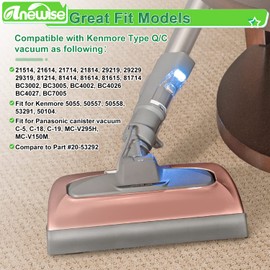 Anewise Type Q/C Canister Vacuum Bags 53292 for Kenmore 600 Series 81214 81614 400 Series 81414 200 Series 81214 BC4002 Bagged Canister Vacuum Cleaner, 6 Pack