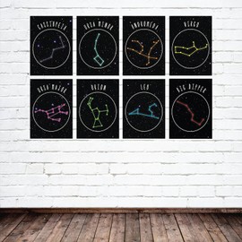 Playroom Decor, Constellation Wall Cards, Nursery Decor, Flash Cards, Gender Neutral Nursery, 08x10 Inch Print