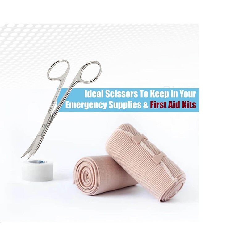 Iris Micro Dissecting Scissors 4.5" Curved Fine Point - Perfect