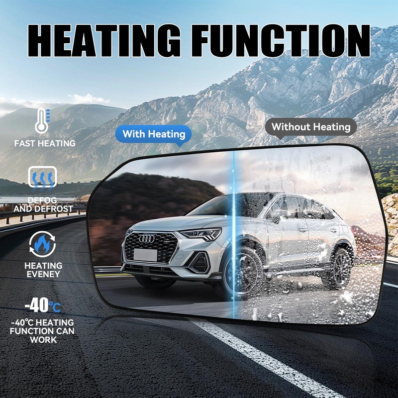 Aritoxy Right Heated Mirror Glass Fit for Chevy Malibu 2016