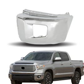 WFLNHB Front Bumper End Cap Chrome Driver Side with Sensor Hole Replacement for 2014-2021 Toyota Tundra TO1004185 521130C050