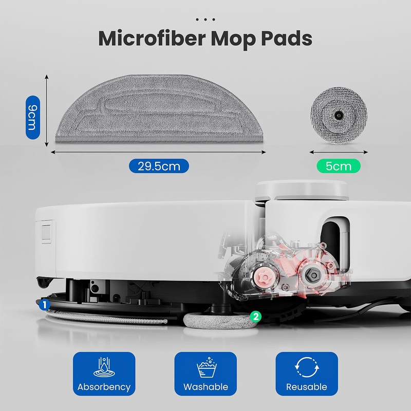 12 Pack Mop Pads Refills for Roborock S8 MaxV Ultra