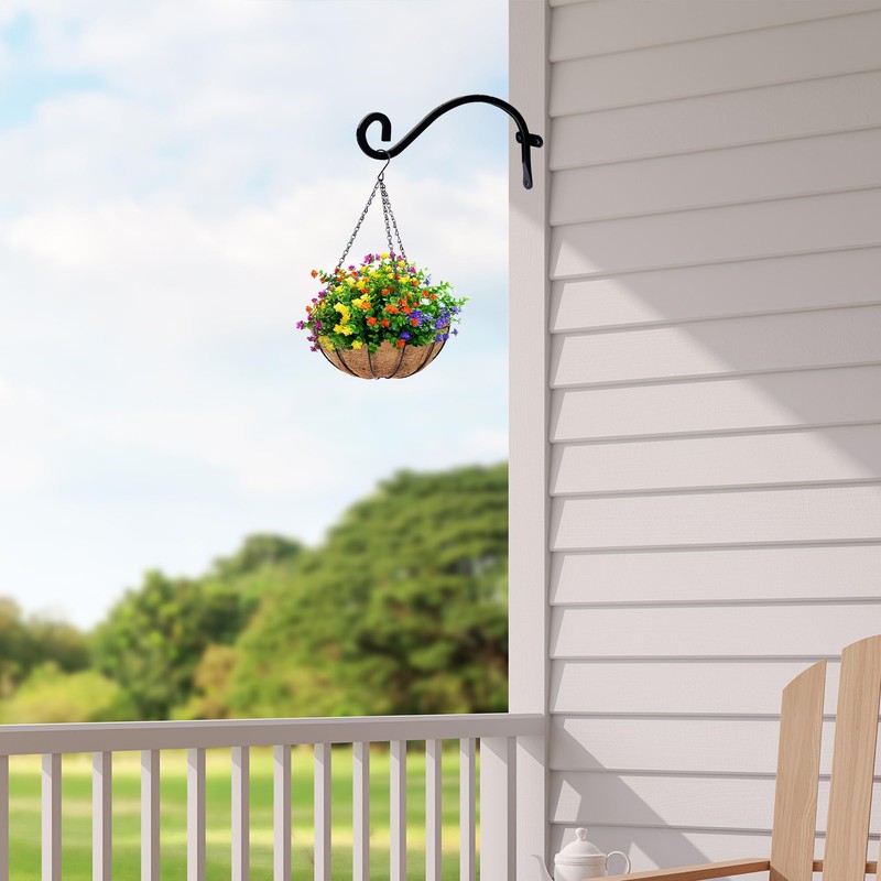 Hourleey 2 Pack Plant Hanger Outdoor, 8 Inch Heavy-Duty Hanging