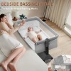 HDJ Baby Bassinet Bedside Crib Infant Sleeper Bed Cradle Newborn