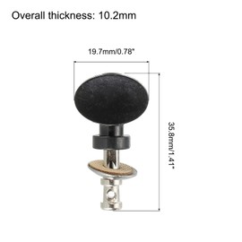 PATIKIL Ukulele Tuners Pegs Pin Machines Tuners Plastic Metal Black for Ukulele Small Four Strings Pack of 4