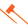 Secure 4 Inch Orange Label Marker ID Cable Tie -