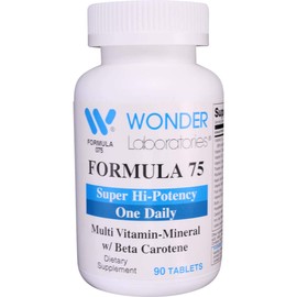 Wonder Labs High Potency Daily Multivitamin with Vitamin A 25,000 IU as Beta Carotene - 90 Tablets