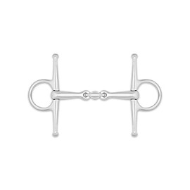 Full Cheek Lozenge Snaffle Horse Bit – Silver Polish Stainless Steel Eggbutt Bits - Silver Lozenge Eggbutt Horse Bit for Training (4.50" INCH)