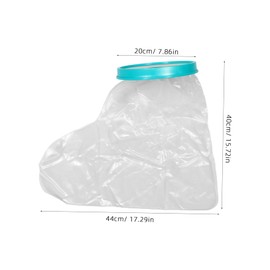 TOVINANNA Ankle Shower Protector Reusable Transparent Cast Cover for Adults Watertight Foot Bag for Bathing Post Surgery Wound Protection Flexible Design for Comfort