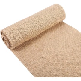 MDS - 50 Inch X 15 Feet Long 100% Natural Burlap Wedding Aisle Runner, Indoor Outdoor Jute Hessian Burlap Aisle Runner Carpet Walkway for Wedding Ceremony Prom Parties Event Décor Rustic Farmhouse