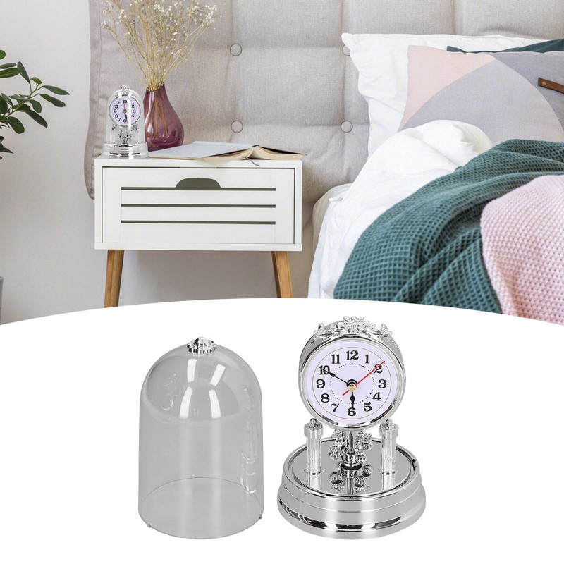 Desk Clock European Style Quiet Environment Internal Rotation Home Decoration