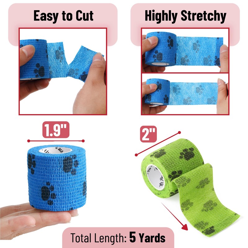 Mr. Pen- Self Adhesive Bandage Wrap, Assorted Colors, 2" x