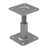 Heavy Duty Galvanised Adjustable 100-150mm Elevated Post Base Support for