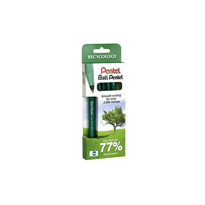 Pentel R50 Rollerball Pen - Blue (Pack of 4)