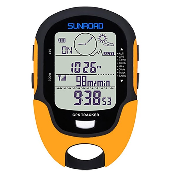 AMTAST Multifunctional Digital Altimeter Portable Altimeter 6-in-1 Altimeter, Barometer, Thermometer,