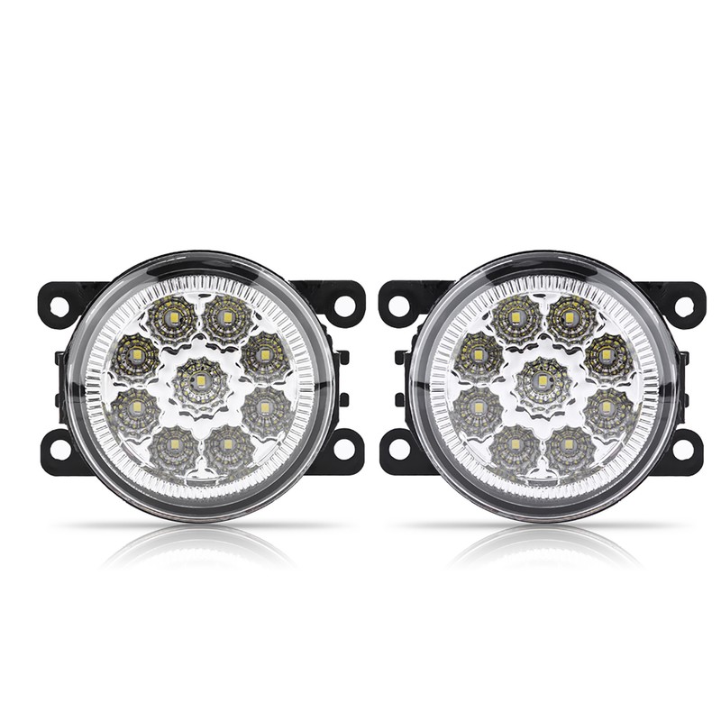 9 LED Car Round Front Fog Lamp DRL Daytime Running