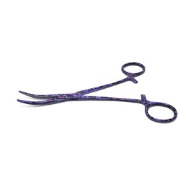 Pet Groomer Dog/Cat Hemostat Forceps 5.5" Hair Puller with Curved Serrated Tips Ear Care Multipurpose Ratchet Locking Clamps Stainless Steel Helps in Cleaning Nose, Paws, Furs