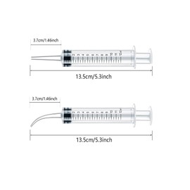 20Pcs 12ML Baby Bird Feeding Syringe, Pet Liquid Feeding Syringes Kitten Feeder with Long Tip for Small Animals Feeding ,Oil or Glue Applicator, Scientific Industrial Labs (12ML- Curved Tip)