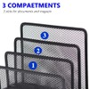 Desk File Holder, 3 Tier Metal Mesh Mail Sorter Magazine