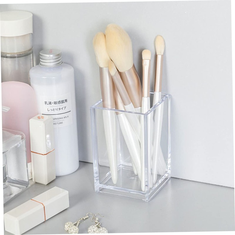 Operitacx 2pcs Box Acrylic Storage Clear Makeup Brush Organizer Clear