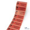 593101 Caution Glass Labels 90 x 35 mm Red Pack
