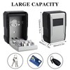 Wall Mounted Key Safe with Combination Code, Weatherproof Key Safe