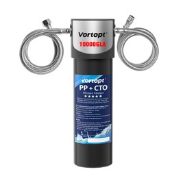 VORTOPT Under Kitchen Water Purification System, NSF/ANSI 42 Certified, Flow Under Counter Water Filter Direct Connect to Kitchen Faucet,Reduces Chlorine,Lead, Bad Taste & Odor,10000GLA