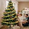 Listón Dorado Liston Navideño Decorativo Con Luces Led 5 Metros