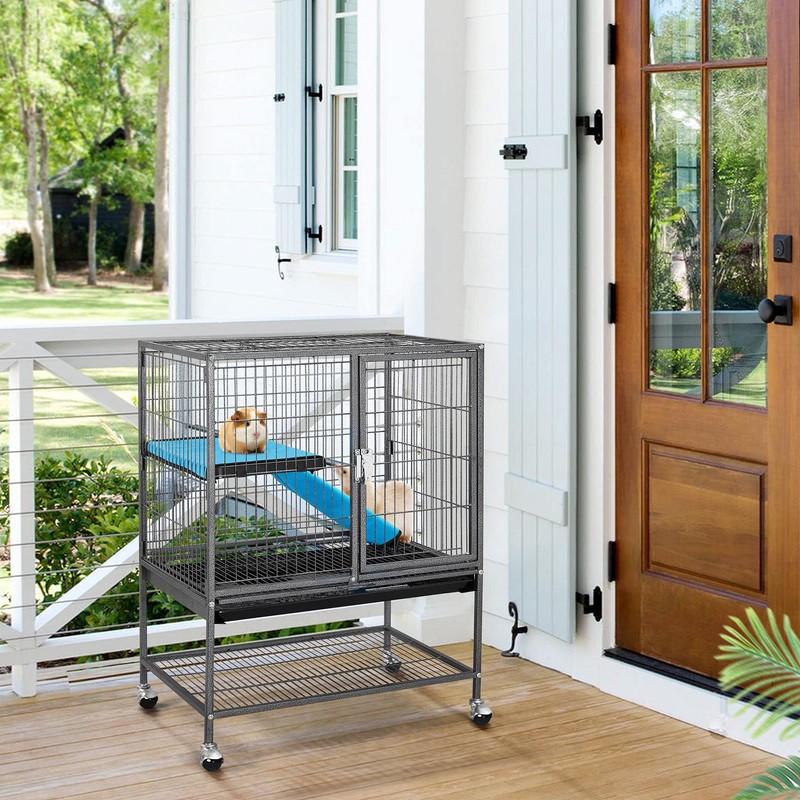 Yaheetech Metal Rolling Cage for Adult Rats/Ferrets/Chinchillas Small Animal Cage