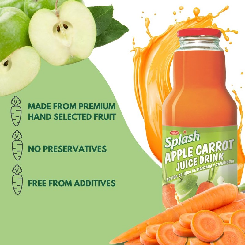 SPLASH Apple Carrot Juice Drink 750ml, 4 Pack