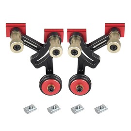 Toolcool - Guías de precisión de corte transparente, alimentador de rodillos de rodamiento unidireccional, alimentación de seguridad mejorada para sierra de mesa de enrutador