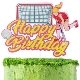 Decoración para tartas de hockey de campo para niñas, diseño de hockey sobre campo, decoración de fiesta temática de hockey sobre campo, regalo de fiesta de hockey sobre campo para jugadoras