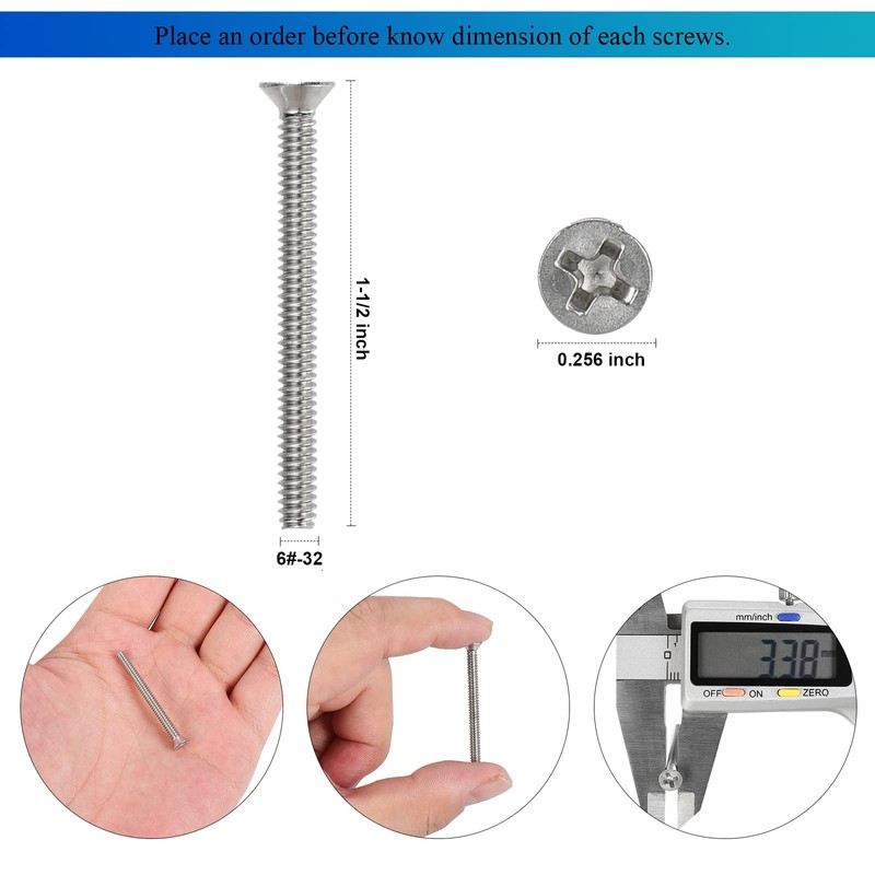 HanTof 50Pcs Extra Long Outlet Screws, Electrical Wall Plate Switch