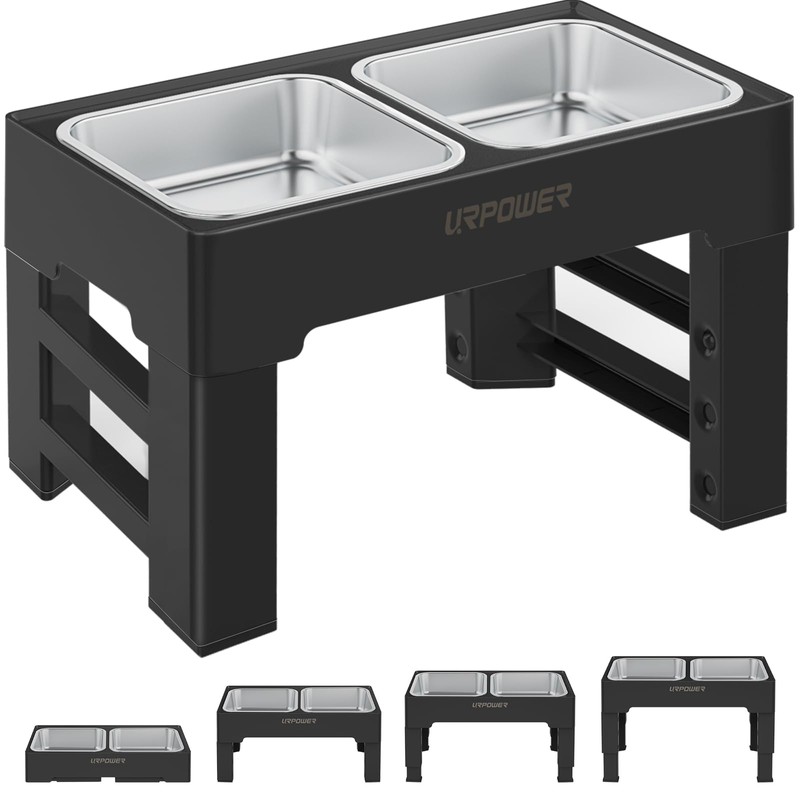 URPOWER Stainless Steel Dog Bowl 2 Pack for 2-in-1 Dog