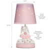 Bedtime Originals Tiny Dancer Bunny & Stars Pink Nursery Lamp