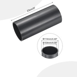 sourcing map 4 Inch PVC Rigid Tube Round Pipe Tubing Hardware Tubing 104mm ID 114mm OD 9" Length Dark Grey High Impact for Water Pipe, Crafts, Cable Sleeve
