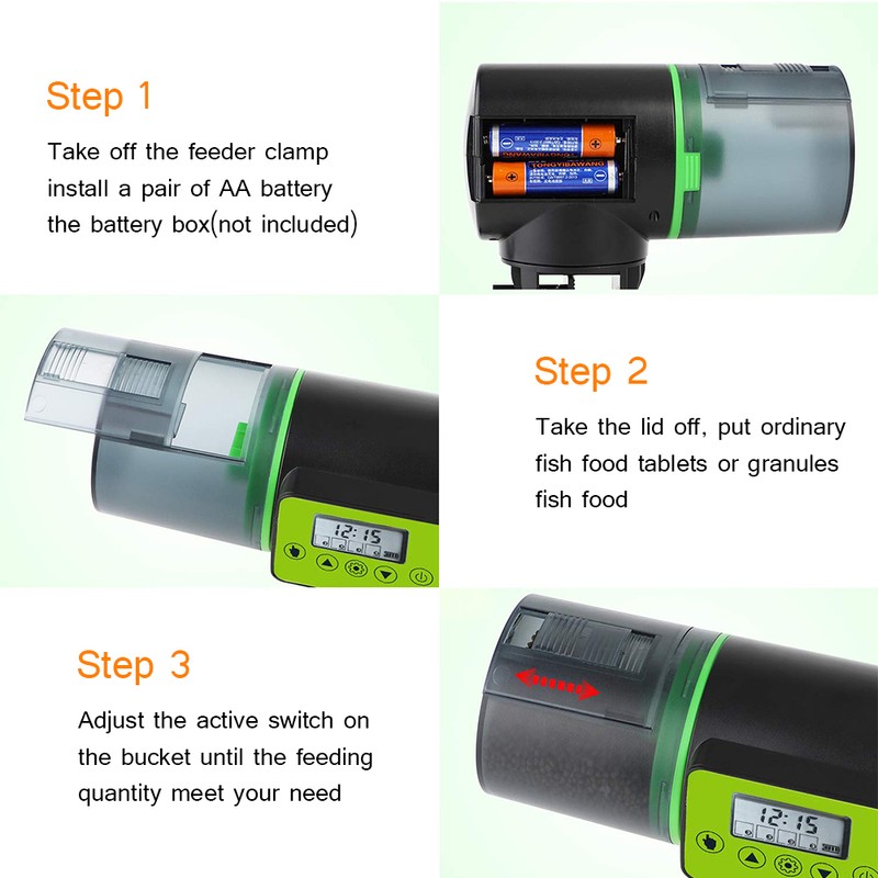 Automatic Fish Feeder Electric Auto Fish Feeder Aquarium Tank Timer