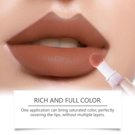 Flüssiges Lipgloss, Lipgloss Matt Wasserfest Langlebiges Wasserdichtes Mattes Lippentönungs, Glitzer Flüssiger Lippenstift Lip Gloss Für Mädchen Damen Geburtstag Geschenk (Braun)