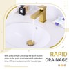 Angle Simple Bathroom Sink Drain Stopper Glossy Deep Gold Color,